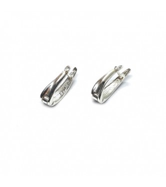 E000909 Genuine Sterling Silver Stylish Earrings Solid Hallmarked 925 Handmade